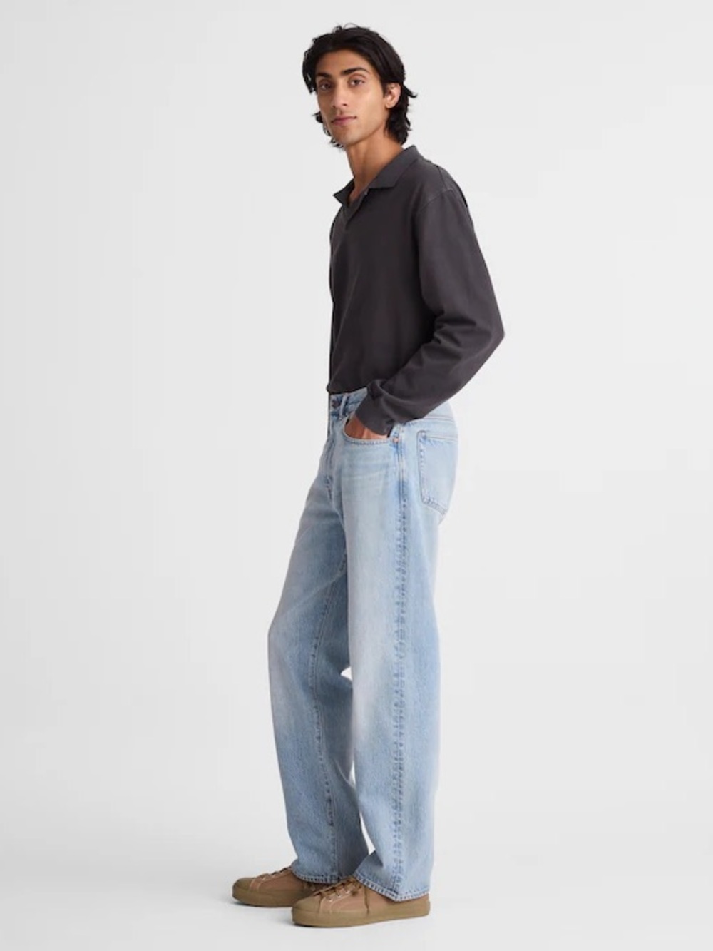 Madewell The 1991 Loose Straight Jean in Ashford Wash-Rigid Size 34 $148 NY976 - Picture 3 of 11